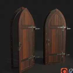 Gothic door 3D model