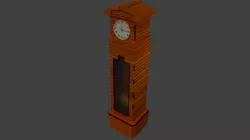 Grandfather Clock Big Watches Wood  Low-poly  3D model