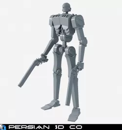 Gunner Robot Low-poly  3D model