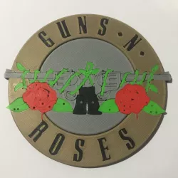 Guns N Roses Logo Coaster 3D print model