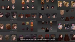 hair style long hair short hair hat hairdo collection 