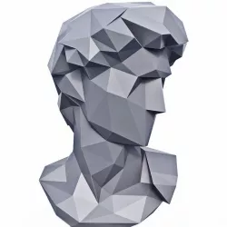 Head of Michelangelo David Low Poly  Low-poly  3D model