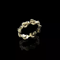 Heart Pretzel Band Ring 3D print model
