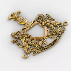 heraldic lions 3D print model
