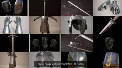 HIE Game Ready Medieval Knight Pack 3D Model Collection