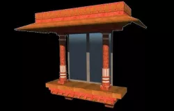 indian jharokha Low-poly  3D model