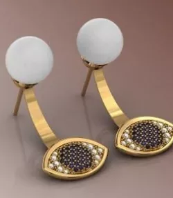 Jewelry earring beautifule model for print 3D print model