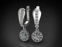 Jewelry earring for woman 3d model for printable 3D print model