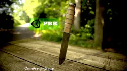 Ka-bar Combat Knife Low-poly  3D model