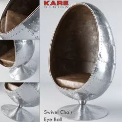 Kare Swivel Eye Ball Chair 3D model