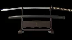 Katana Samurai Sword with Stand Low-poly  3D model