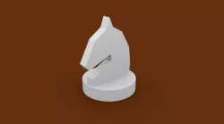 Knight chess piece Low-poly  3D model