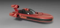 Landspeeder X-34 from movie Star Wars 3D model