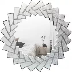Leonce Glam Sunburst Accent Mirror FOME6528 3D model