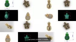 Light jewelry pendants 3D Model Collection