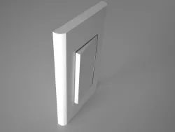 light switch with wall plate 3D model