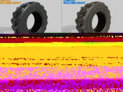 Loader tyre collection Low-poly  3D model