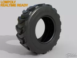 Loader tyre Low-poly  3D model