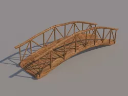 Log Bridge 3D model