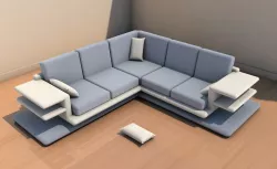 Long sofa 3D model