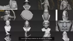 Lord of the Rings collection for 3D printing 