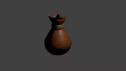 Low Poly Leather Bag Low-poly  3D model
