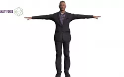 Man with long Hair  3D model