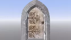 Medieval Door with stone frame Low-poly  3D model