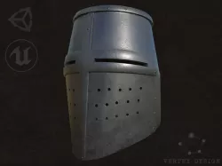 Medieval Great Helm Low-poly  3D model