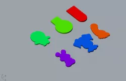 Memory fun paper clip collection 3D Model  3D print model