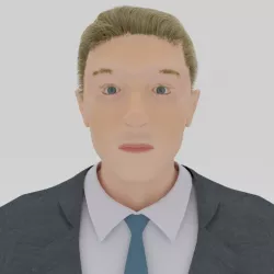 men officer people human 3D model