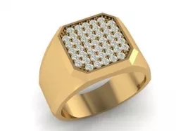 men ring diamond model  3D print model