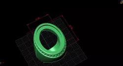 Men  silver Ring  3D print model