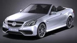 Mercedes-Benz E63 AMG Convertible 2015 VRAY 3D model