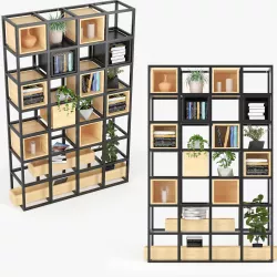 metal shelving 3D model