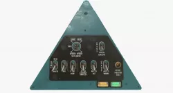Mi-8MT Mi-17MT Left Triangular Panels Board English Low-poly  3D model