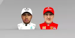 Michael Schumacher Lewis Hamilton busts full color 3D printing 3D Model Collection
