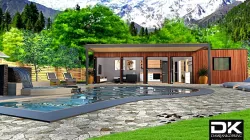 mobile home vacation house tiny house K3 3D model