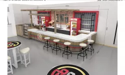 Modern juice bar kiosk juice kiosk design kiosk with fruit juice 3D model
