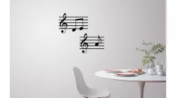 Music note wall decoration 3D print model