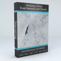 Nanjing Road Network and Streets 3D model