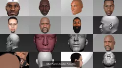 NBA Players heads 3D Model Collection