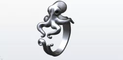 Octopus Ring  3D print model