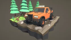Offroad Game Car 1 Low-poly  3D model