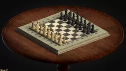 Old Chess Set Low-poly  3D model