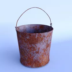 Old Rusty Bucket 3D model
