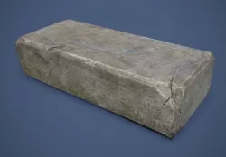 Old Stone Block Low-poly  3D model