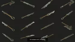 ork weapon set 3D Model Collection