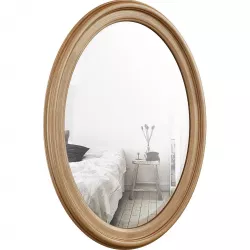 Oval Wood Wall Mirror DBHC4231 3D model