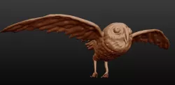 owl sculpted 3D model